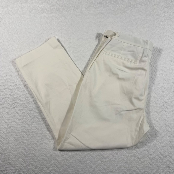 Todd Snyder White Cotton Side Tab Pleated Trousers Mens 34/30 (Fits 33x27) NEW